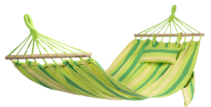 Гамак хлопковый 200х140 с карманом и подушкой